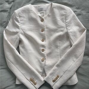 Wilfred White Tailored Button-Front Jacket